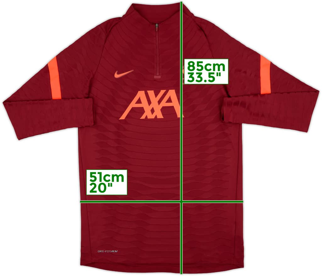 2021-22 Liverpool Nike 1/4 Zip Drill Top - 8/10 - (L)