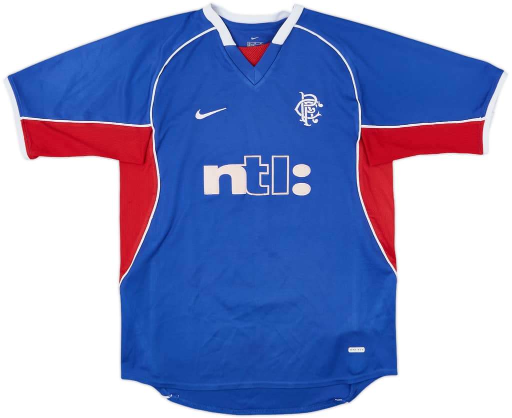 2001-02 Rangers Home Shirt - 8/10 - (XL.Boys)