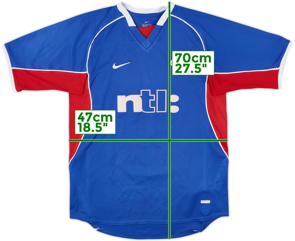 2001-02 Rangers Home Shirt - 8/10 - (XL.Boys)