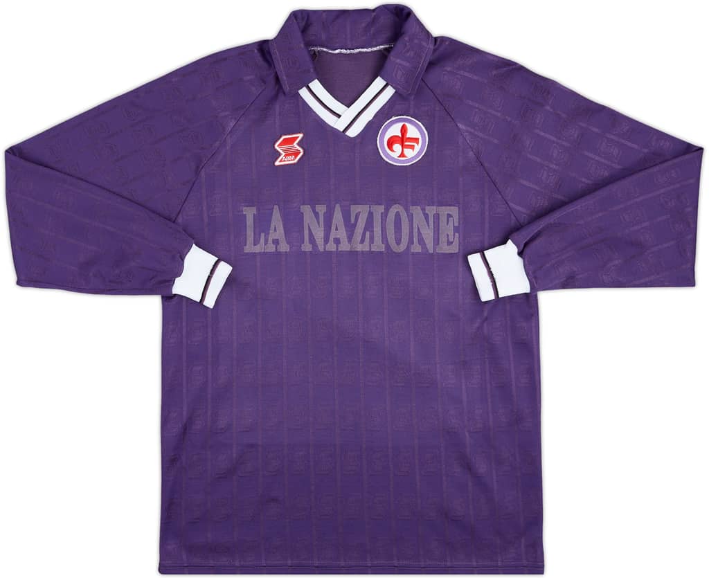 Camiseta L/S de local de la Fiorentina 1990-91 - 4/10 - (M/L)