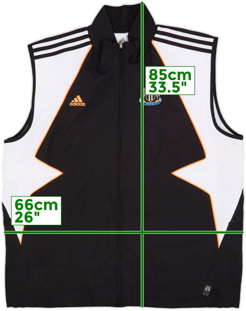 2007-08 Newcastle adidas Track Vest - 6/10 - (XL)