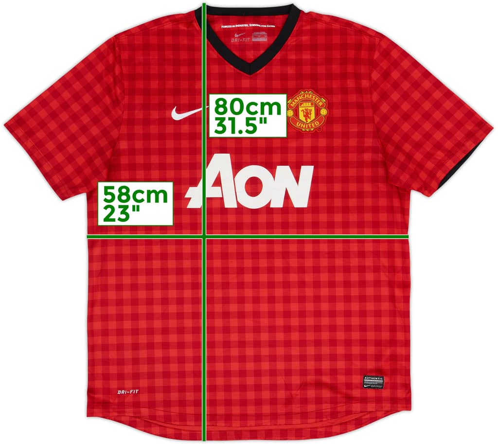 2012-13 Manchester United Home Shirt - 5/10 - (XL)