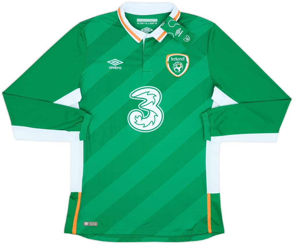 2016-17 Ireland Home L/S Shirt (L)