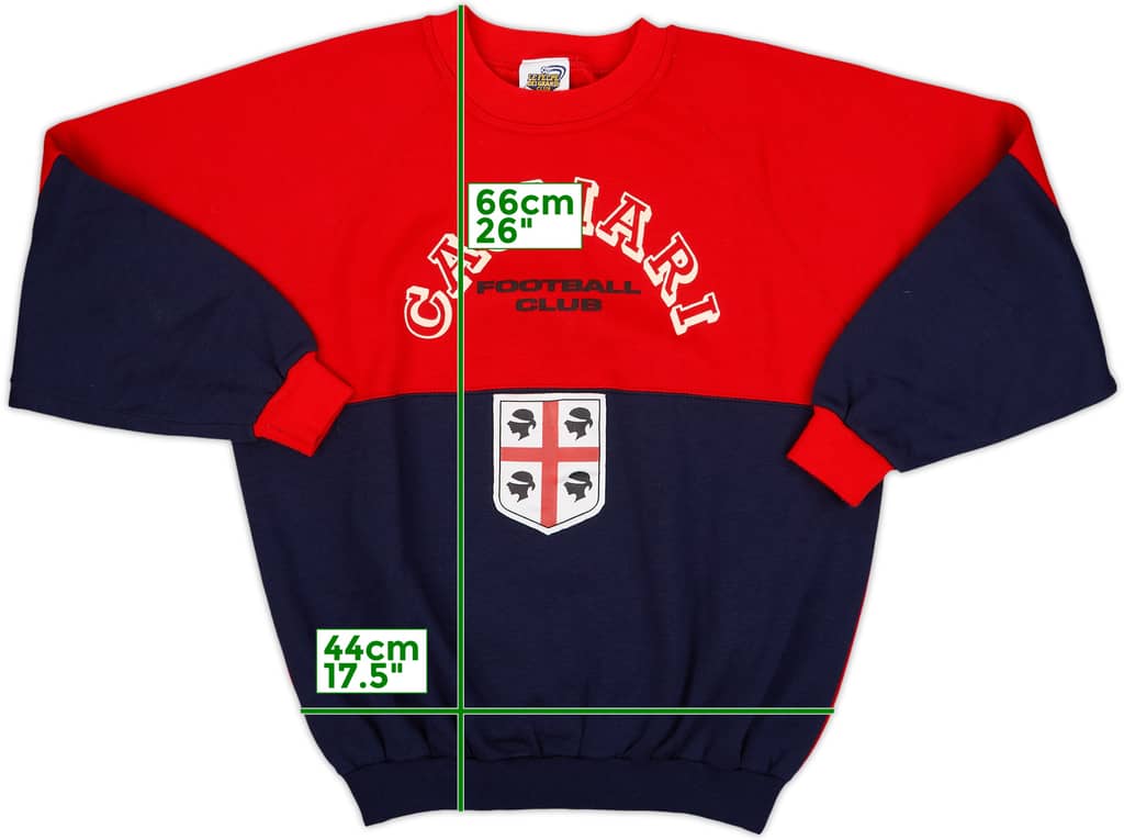 1990-91 Cagliari Le Felpe Dei Grandi Club Sweat Top - 9/10 - (M)