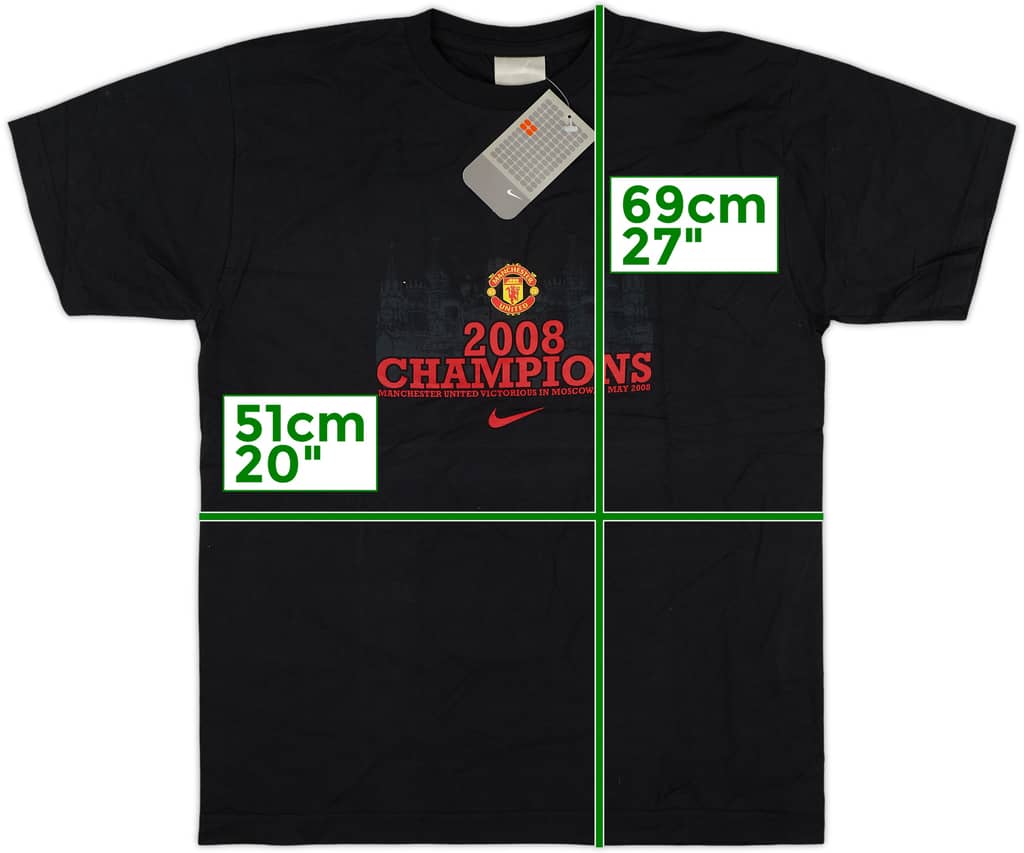 2008-09 Manchester United Nike '2008 Champions' Cotton Tee (XL)