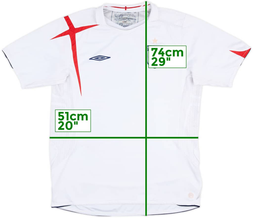 2005-07 England Home Shirt - 5/10 - (L)