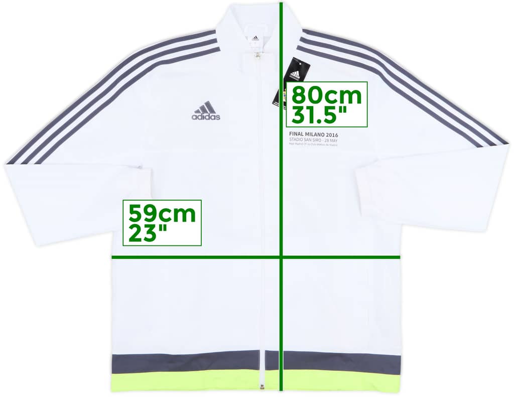 2015-16 Real Madrid Champions League Final adidas Track Jacket (L)