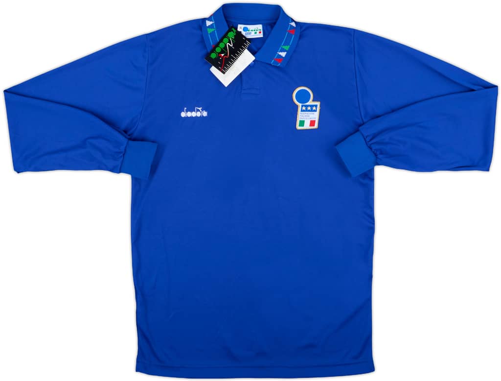 1992-93 Italy Home L/S Shirt (XL.Boys)