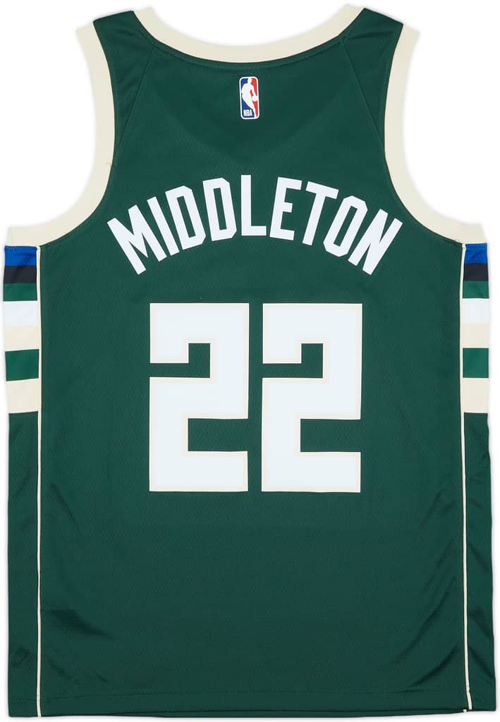 2017-25 Milwaukee Bucks Middleton #22 Nike Swingman Away Jersey - 9/10 - (M)