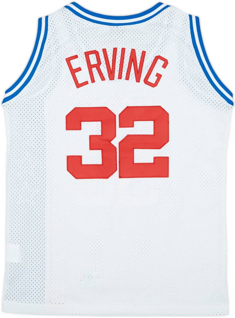 1973-76 New York Nets Erving #32 Champion Hardwood Classics Home Jersey - 8/10 - (S)