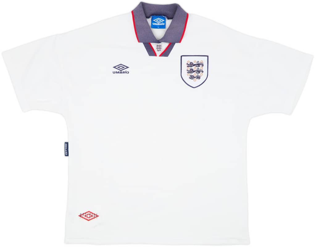 1993-95 England Home Shirt - 6/10 - (XL)