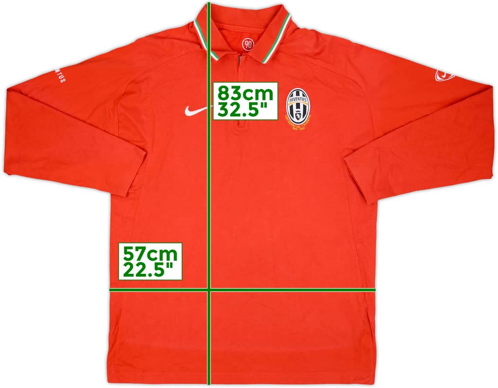 2005-06 Juventus Nike 1/4 Zip Polo L/S Shirt - 9/10 - (L)