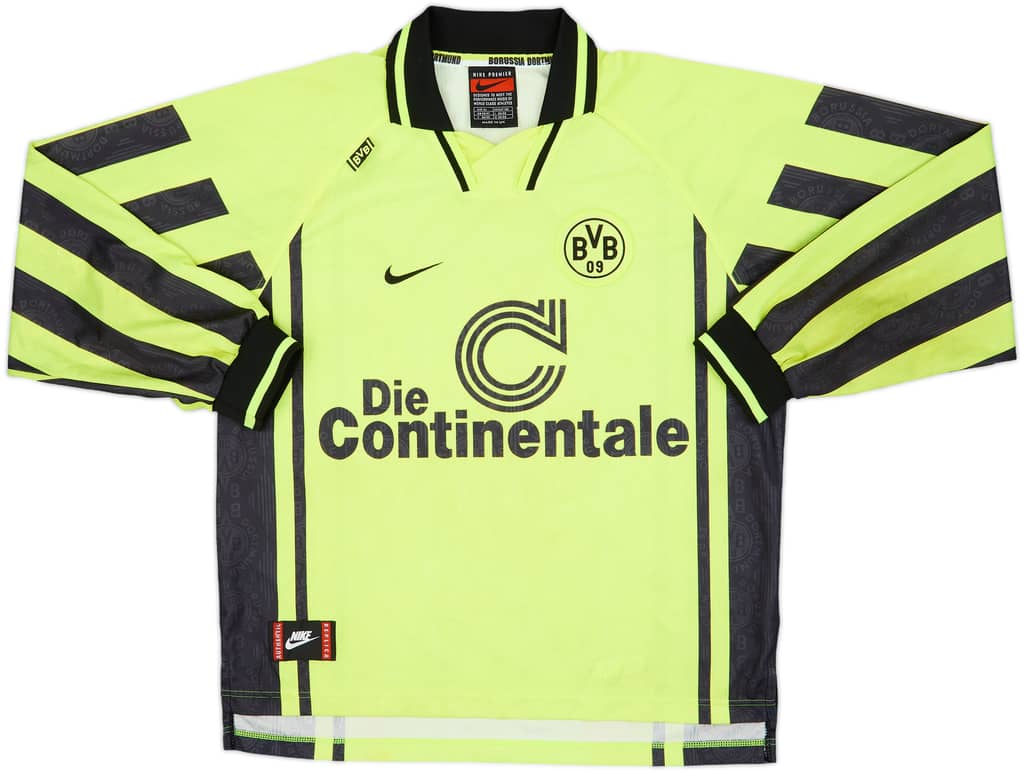 1996-97 Borussia Dortmund Home L/S Shirt - 8/10 - (XL)