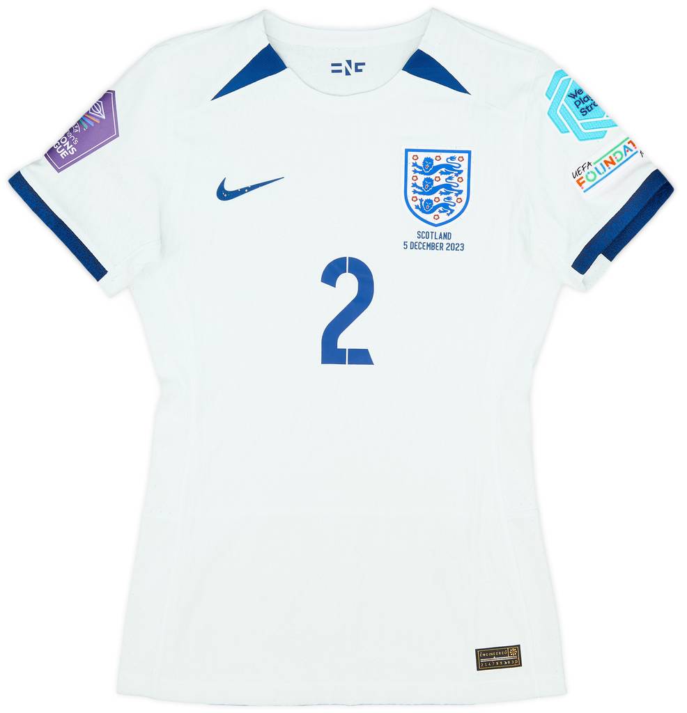 2023 England Women's Player Issue Nations League Home Shirt Bronze #2