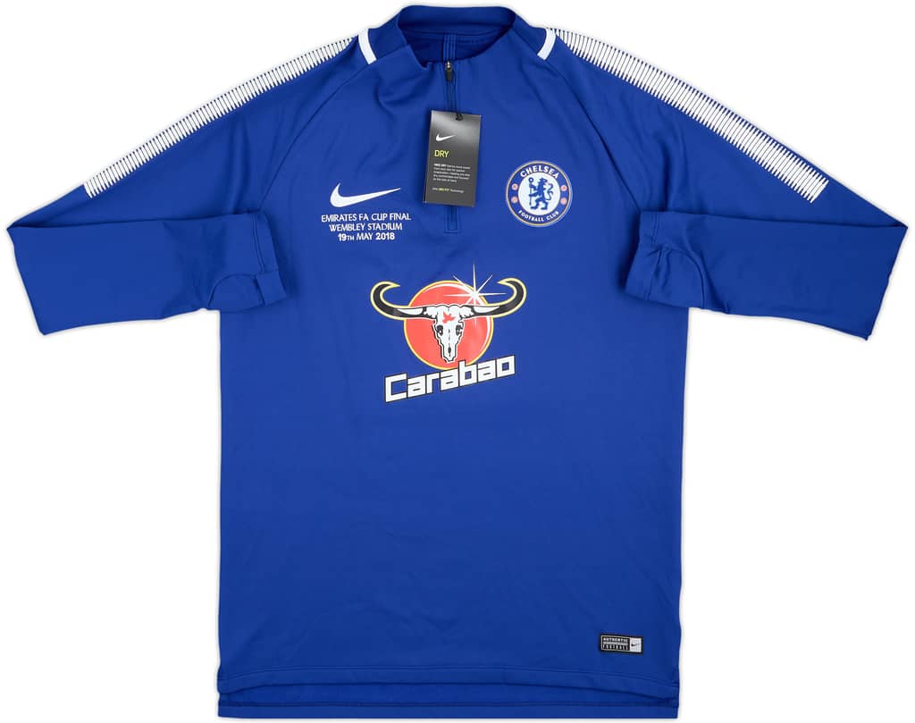 2018 Chelsea Staff Issue FA Cup Final 1/4 Zip Top (M)