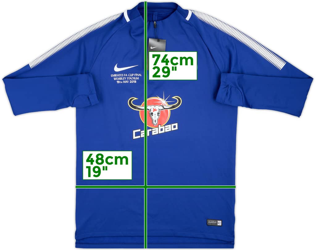 2018 Chelsea Staff Issue FA Cup Final 1/4 Zip Top (M)