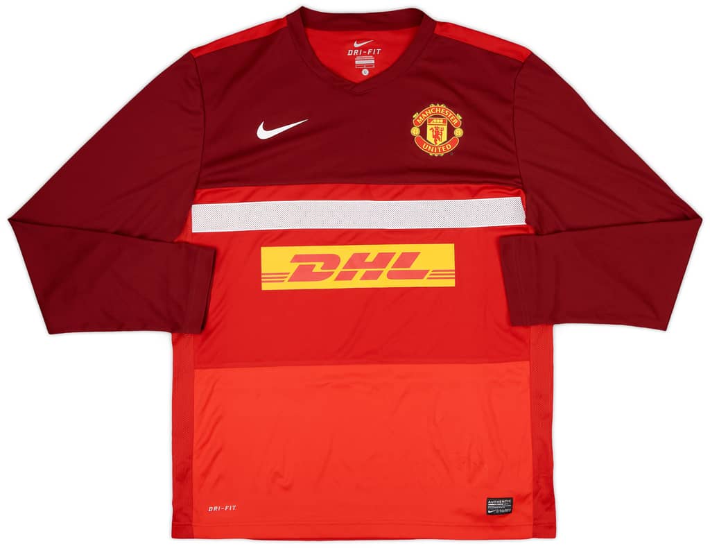 2011-12 Manchester United Nike L/S Training Shirt - 9/10 - (L)