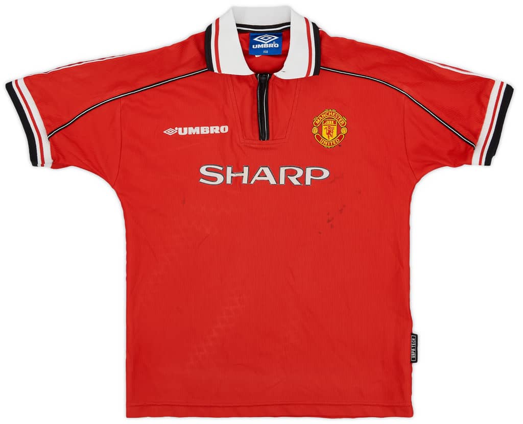 1998-00 Manchester United Home Shirt - 5/10 - (L.Boys)