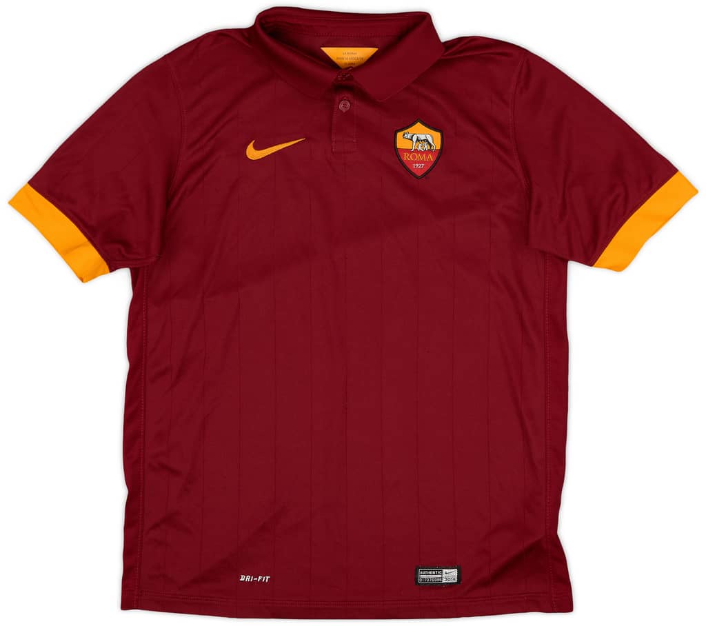 2014-15 Roma Home Shirt - 9/10 - (XL.Boys)
