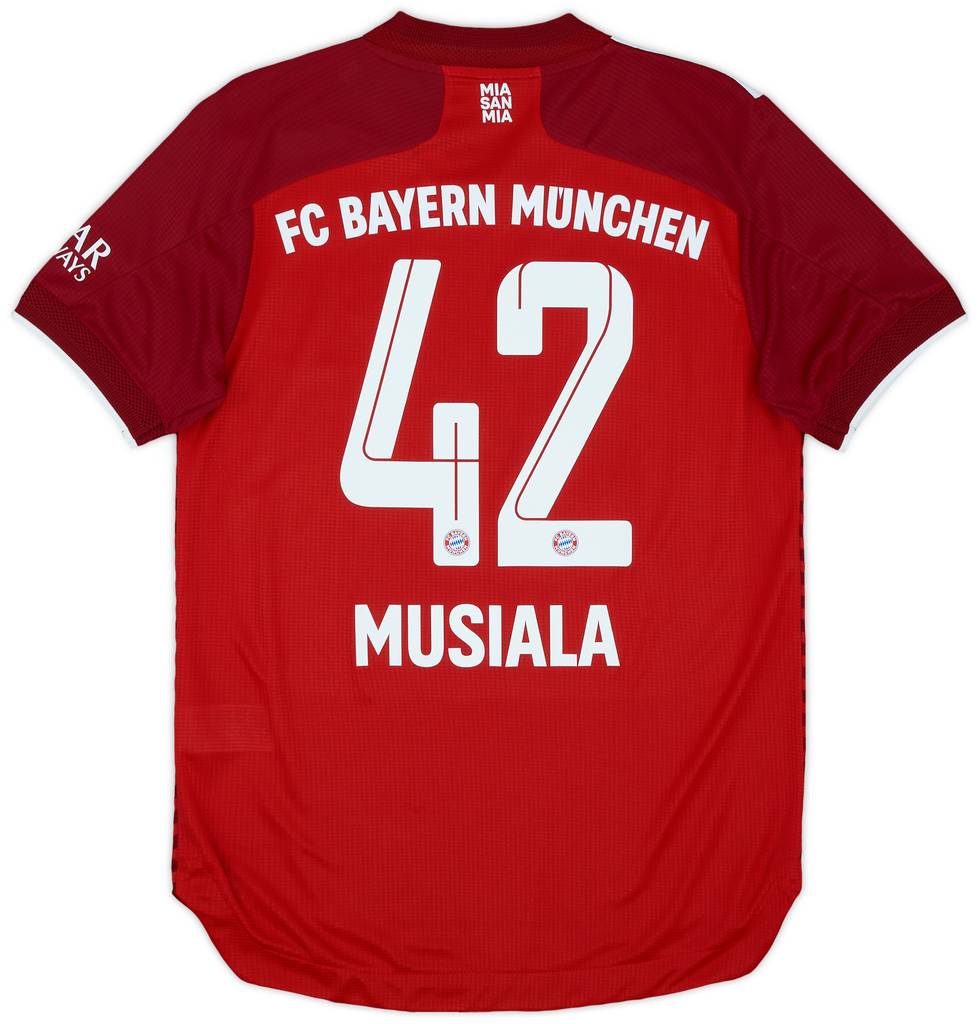 2021-22 Bayern Munich Authentic Home Shirt Musiala #42 - 9/10 - (S)