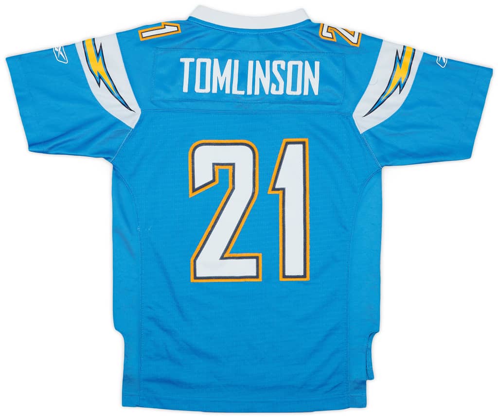 2007 San Diego Chargers Tomlinson #21 Reebok Premier Alternate Jersey - 8/10 - (M.Boys)