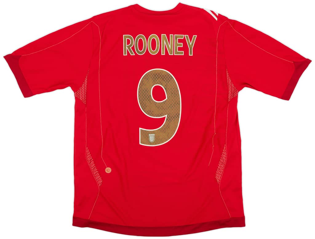 2006-08 England Away Shirt Rooney #9 - 6/10 - (L)