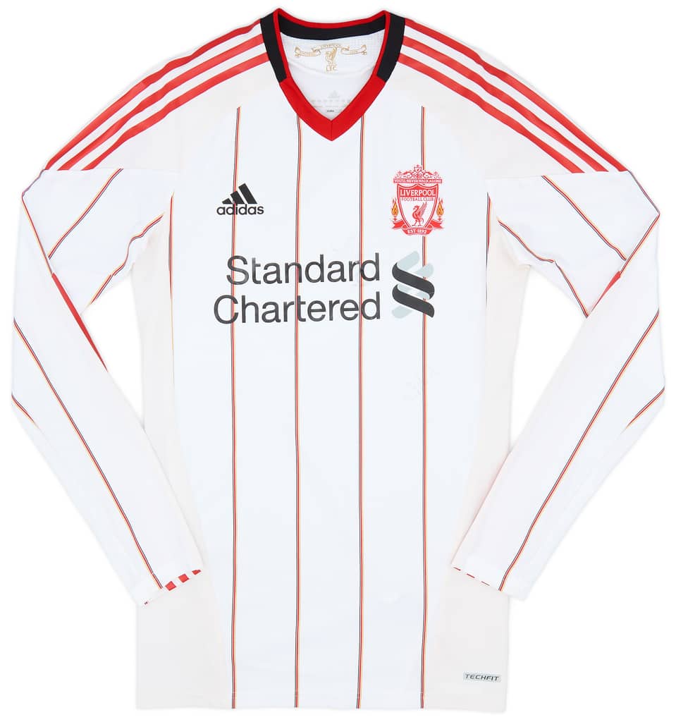 2010-11 Liverpool Player Issue Techfit Away L/S Shirt - 5/10 - (L)