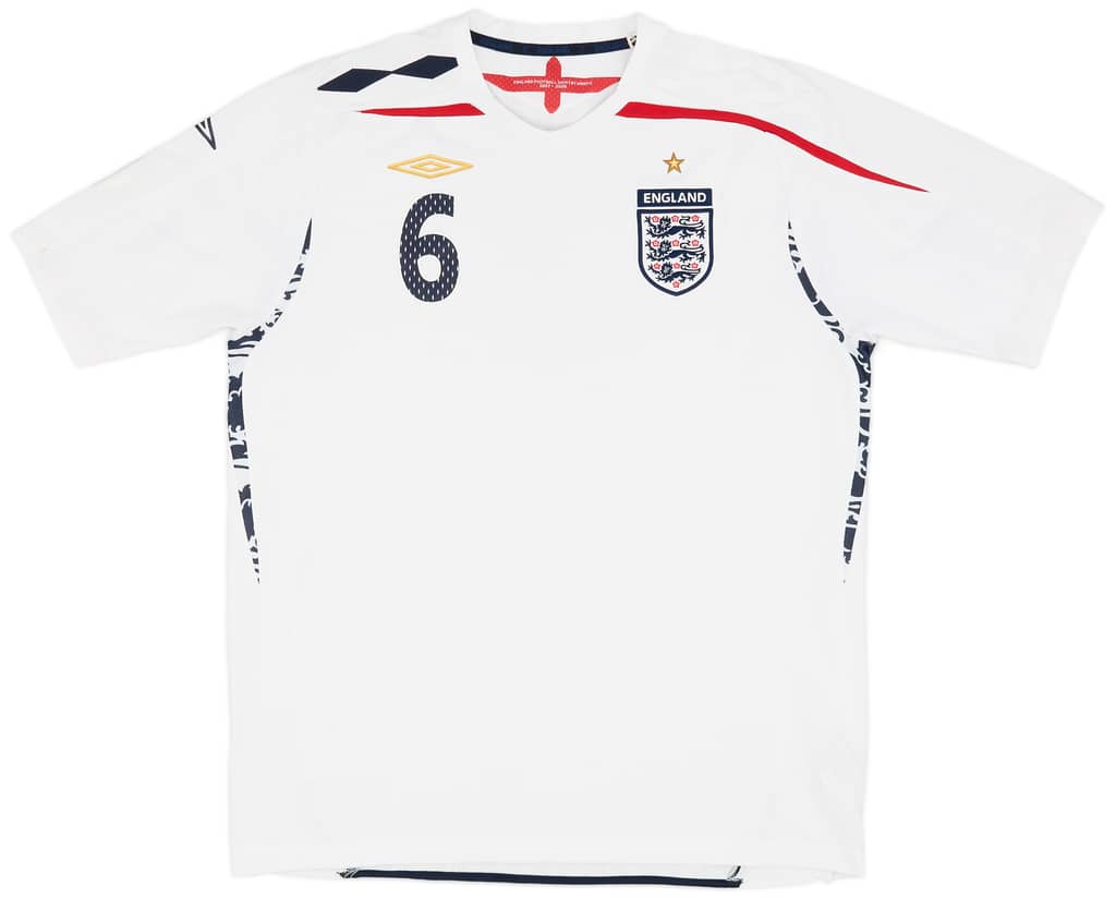 2007-09 England Home Shirt Terry #6 - 7/10 - (XL)
