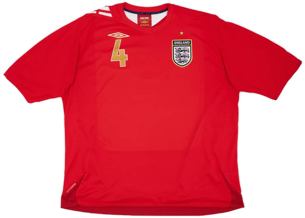 2006-08 England Away Shirt Gerrard #4 - 9/10 - (3XL)