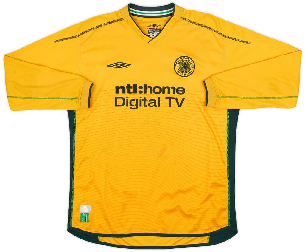 2002-03 Celtic Away L/S Shirt Larsson #7 - 5/10 - (L)