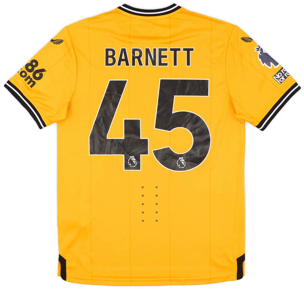 2023-24 Wolves Match Issue Home Shirt Barnett #45