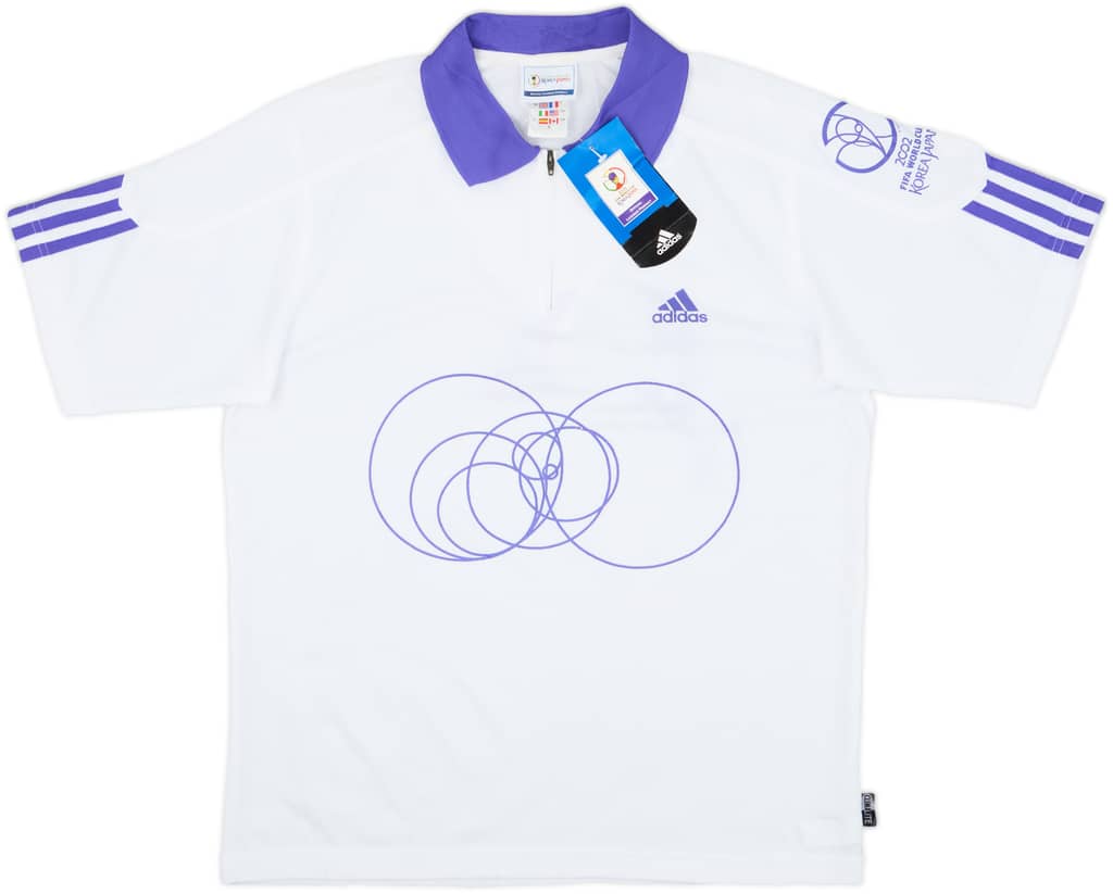 2002 Korea/Japan adidas World Cup 1/4 Zip Polo Shirt (S)