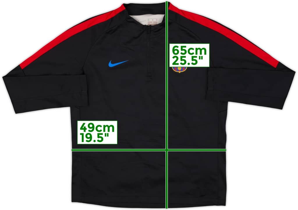 2017-18 Barcelona Nike 1/4 Zip Drill Top - 8/10 - (XL.Boys)