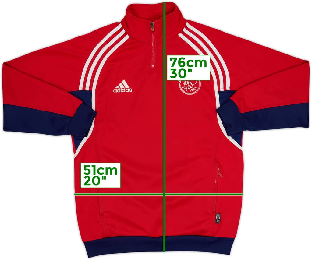 2000-01 Ajax adidas Sudadera de entrenamiento con cremallera 1/4 - 7/10 - (XL.Niños)