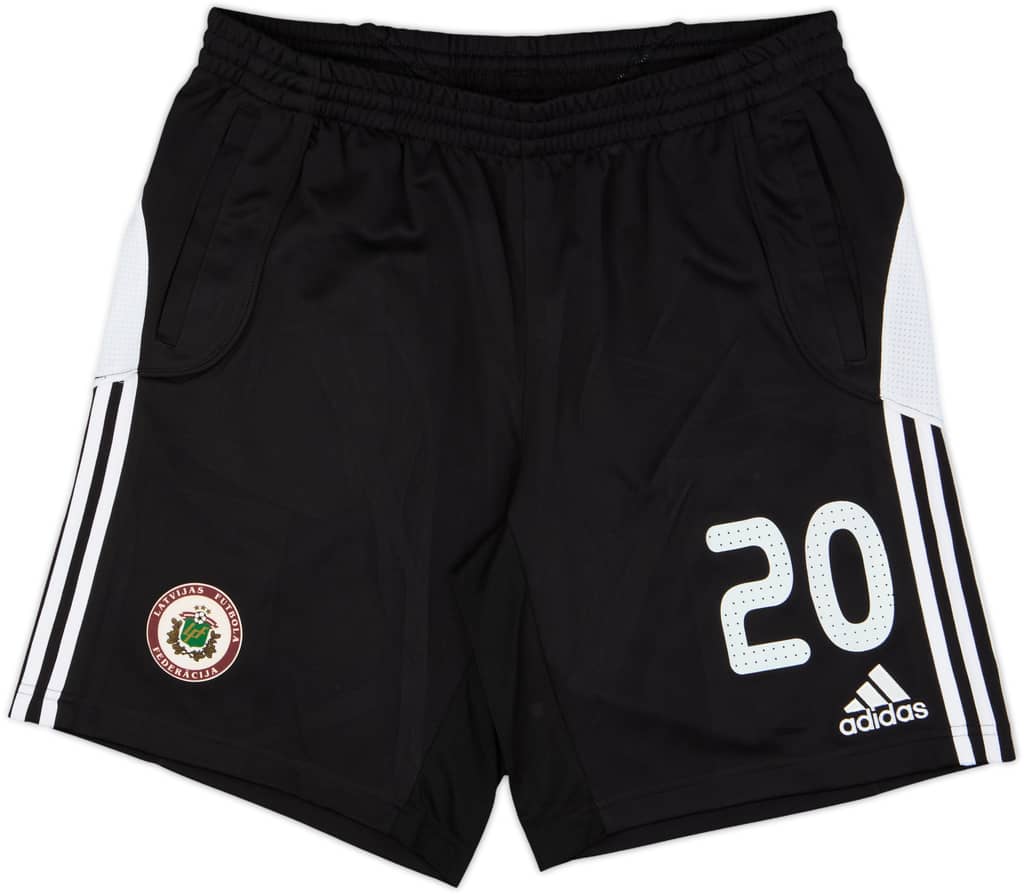 2008-10 Latvia Player Issue adidas Training Shorts #20 - 10/10 - (L)