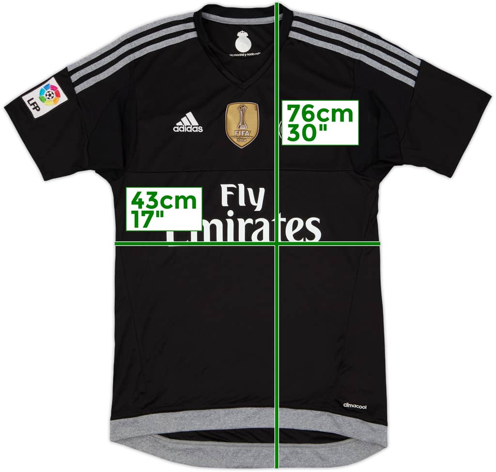 2015-16 Real Madrid GK S/S Shirt - 9/10 - (S)
