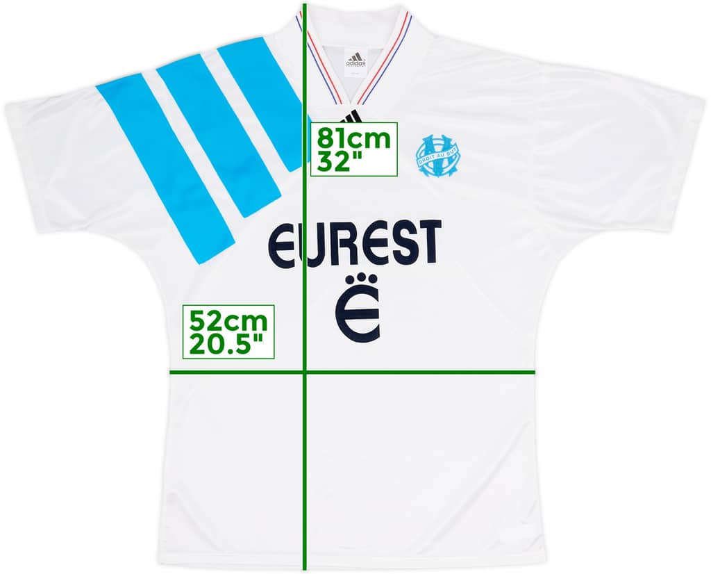 1993-94 Olympique Marseille Home Shirt - 8/10 - (L)