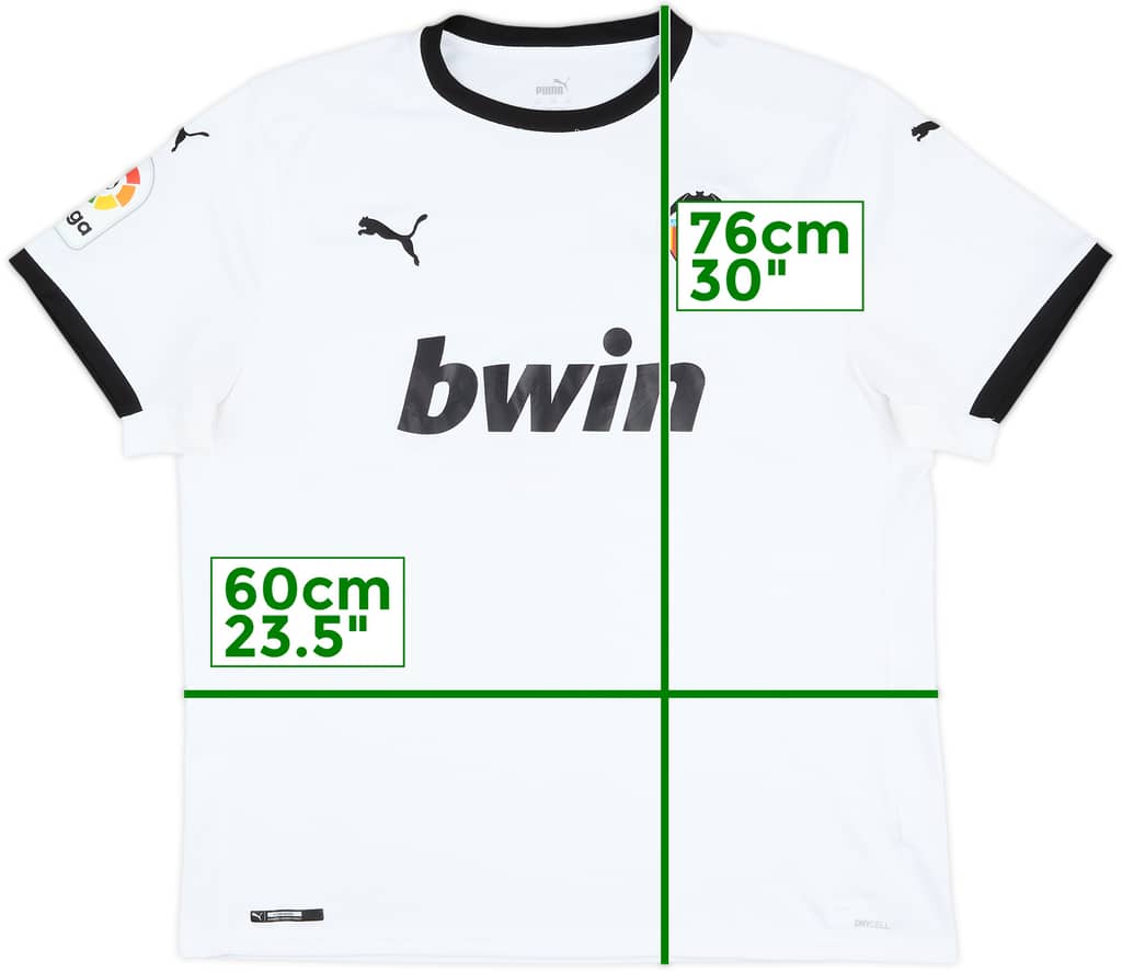 2020-21 Valencia Home Shirt - 8/10 - (XXL)