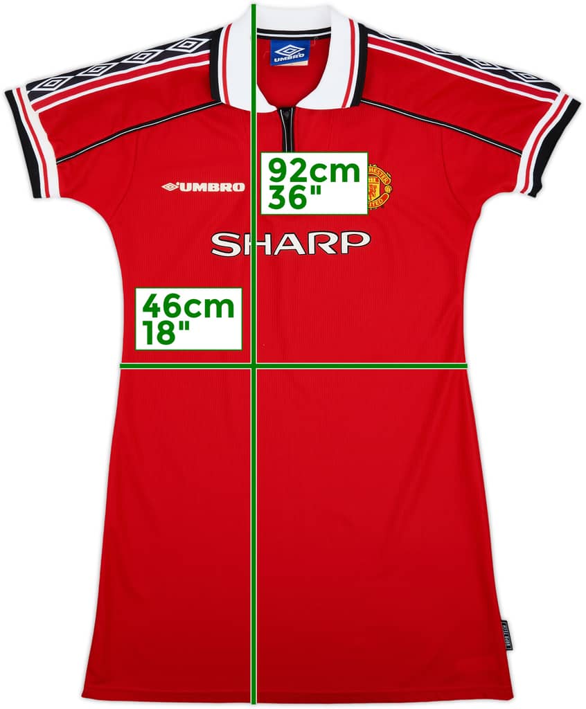 1998-00 Manchester United Home Dress - 8/10 - (M)