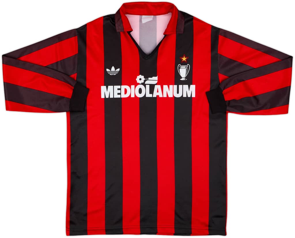 1990-91 AC Milan Home L/S Shirt - 6/10 - (M)