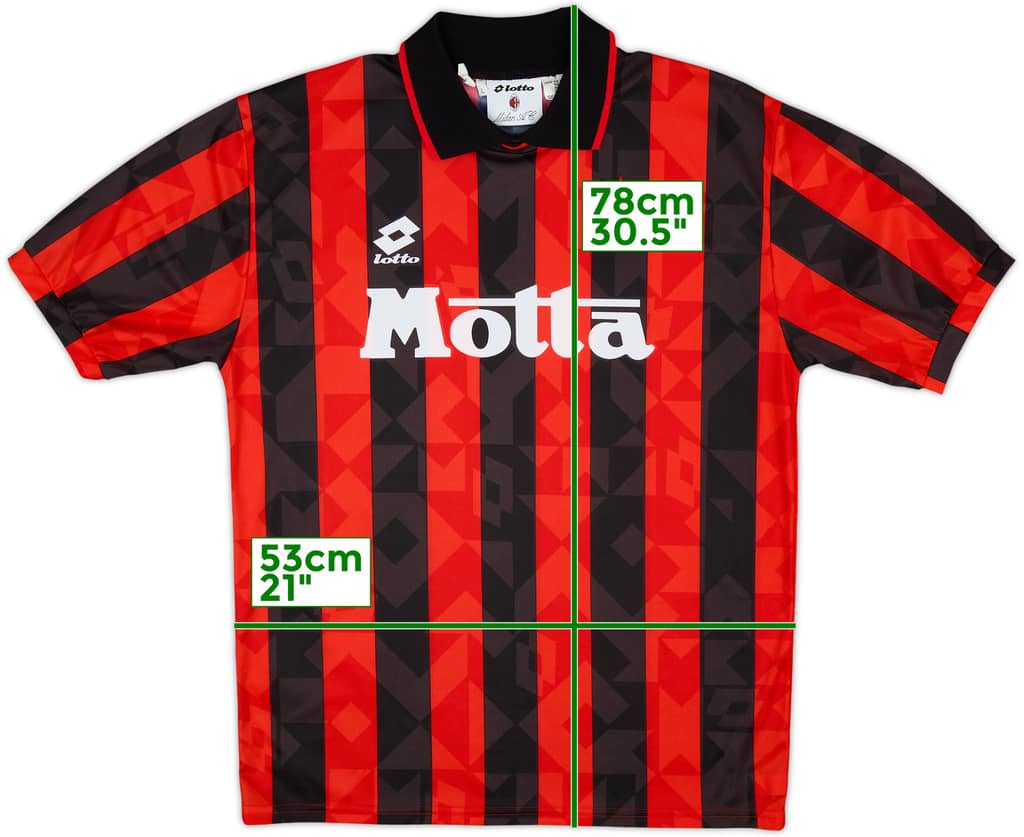 1993-94 AC Milan Home Shirt - 10/10 - (L)