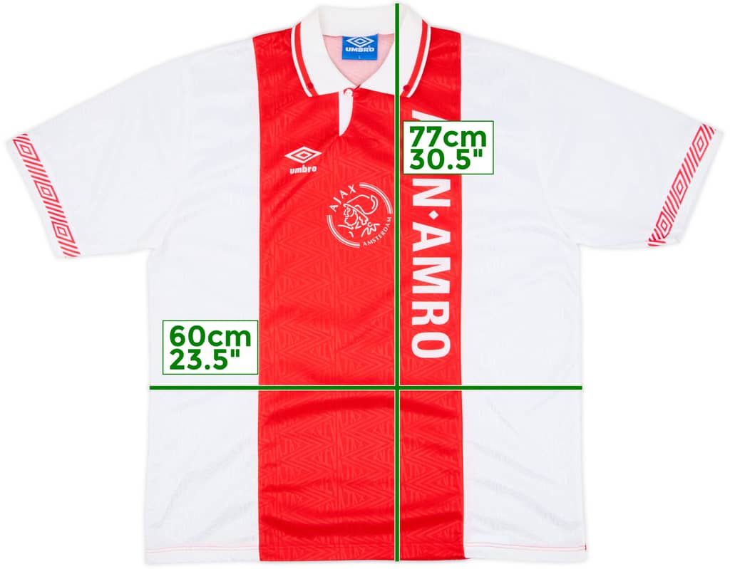 1991-93 Ajax Home Shirt - 8/10 - (L)