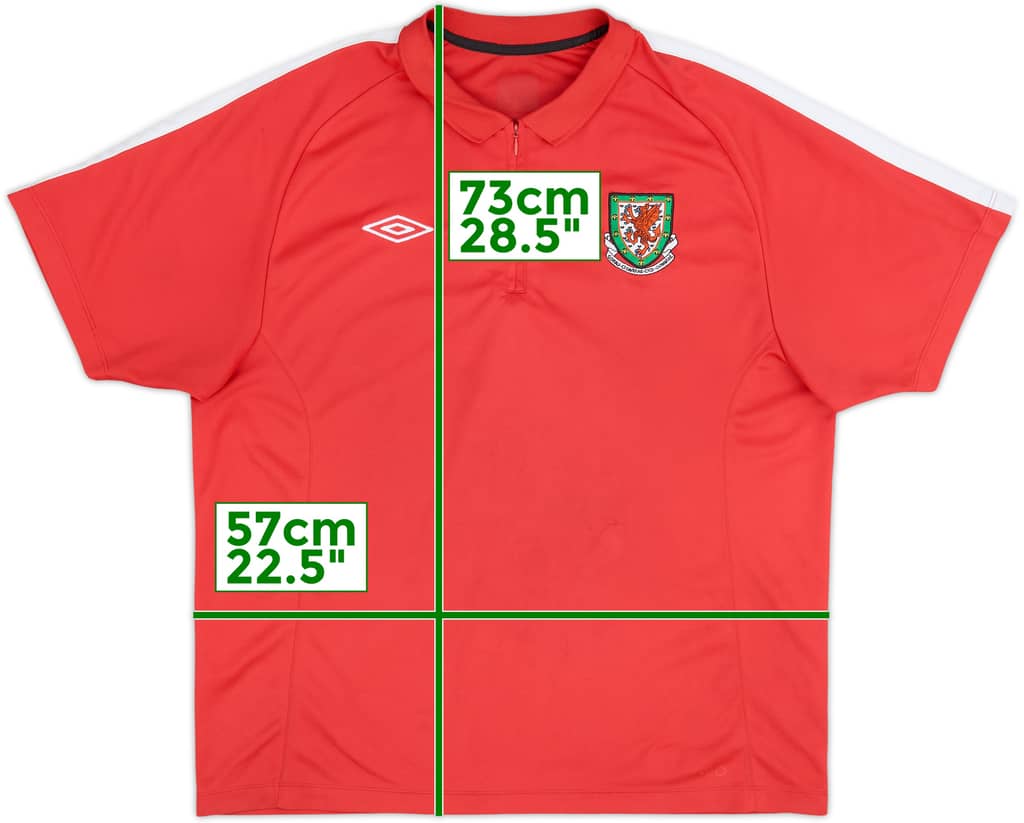 Polo 1/4 Zip Umbro de Gales 2010-11 - 8/10 - (L)