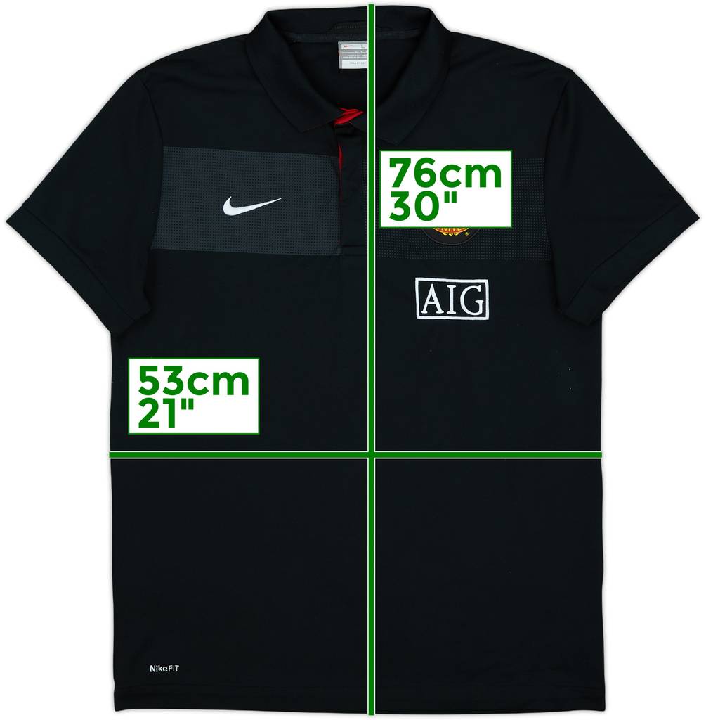 2009-10 Manchester United Nike Polo Shirt - 9/10 - (L)