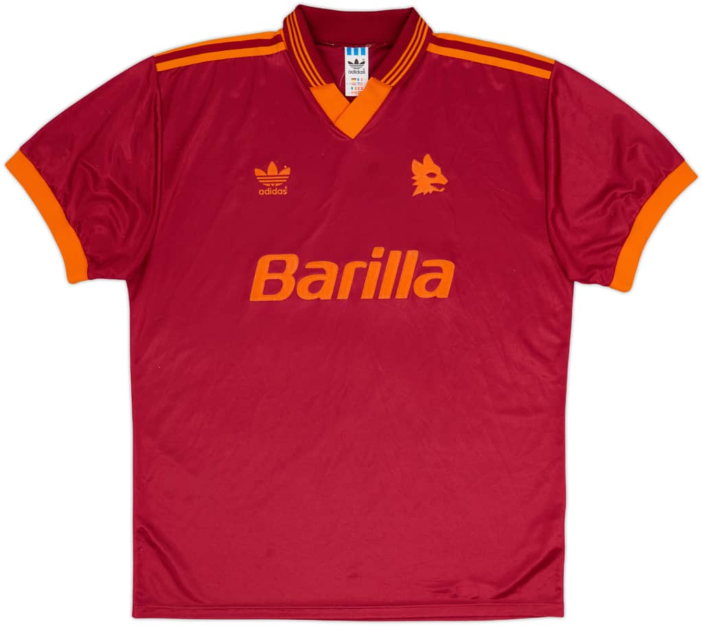 1992-94 Roma Home Shirt - 8/10 - (L)