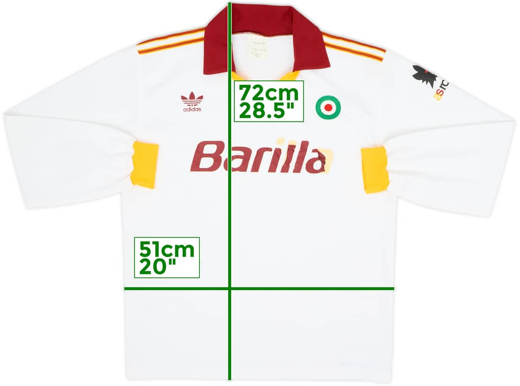 1991-92 Roma Away L/S Shirt - 4/10 - (M)