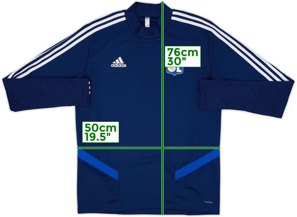 2017-18 Lyon adidas Sudadera de entrenamiento - 8/10 - (M)