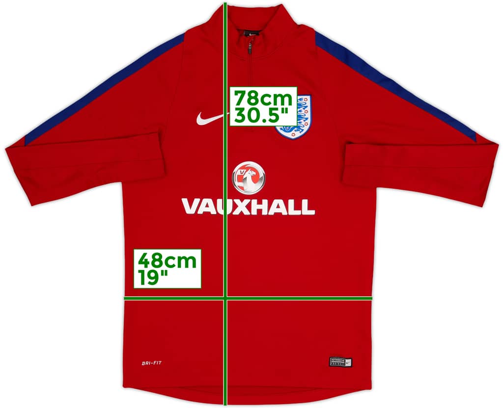 2016-17 England Nike 1/4 Zip Training Top - 8/10 - (M)