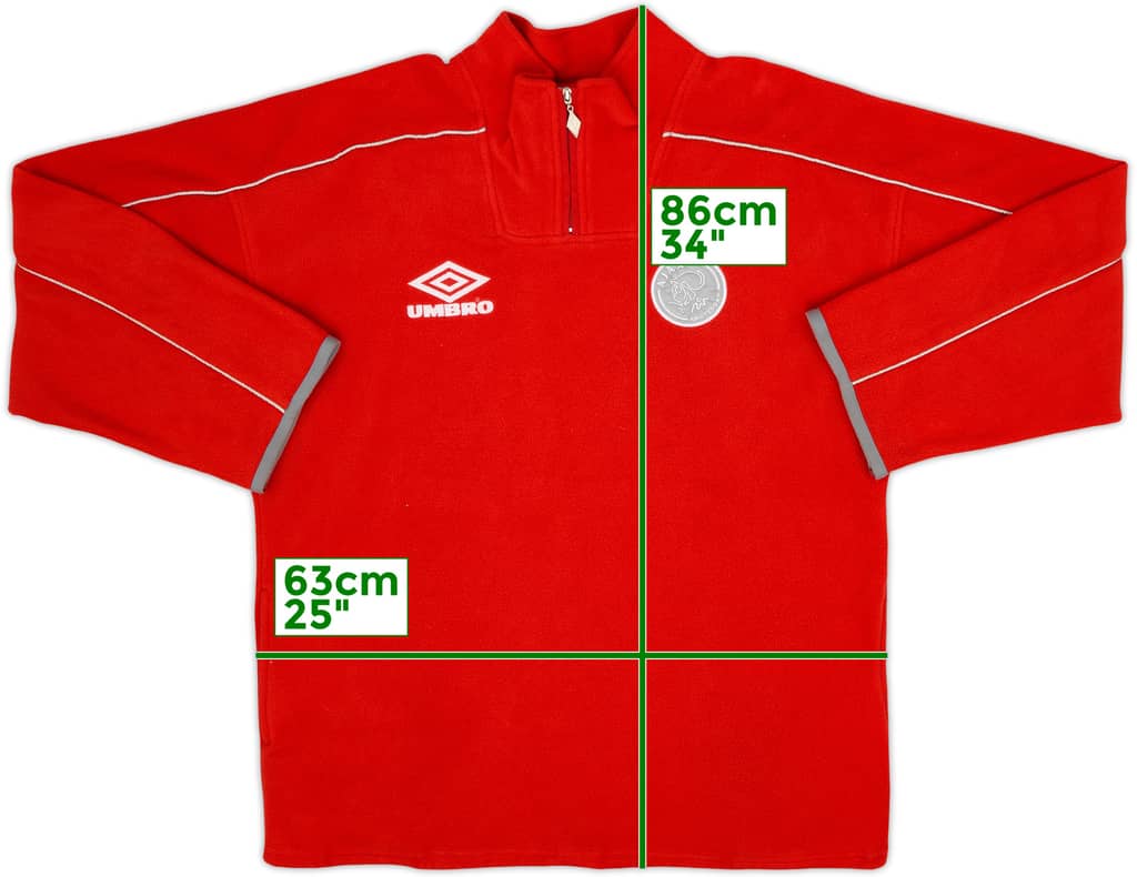 1999-00 Ajax Umbro 1/4 Zip Fleece - 8/10 - (L)