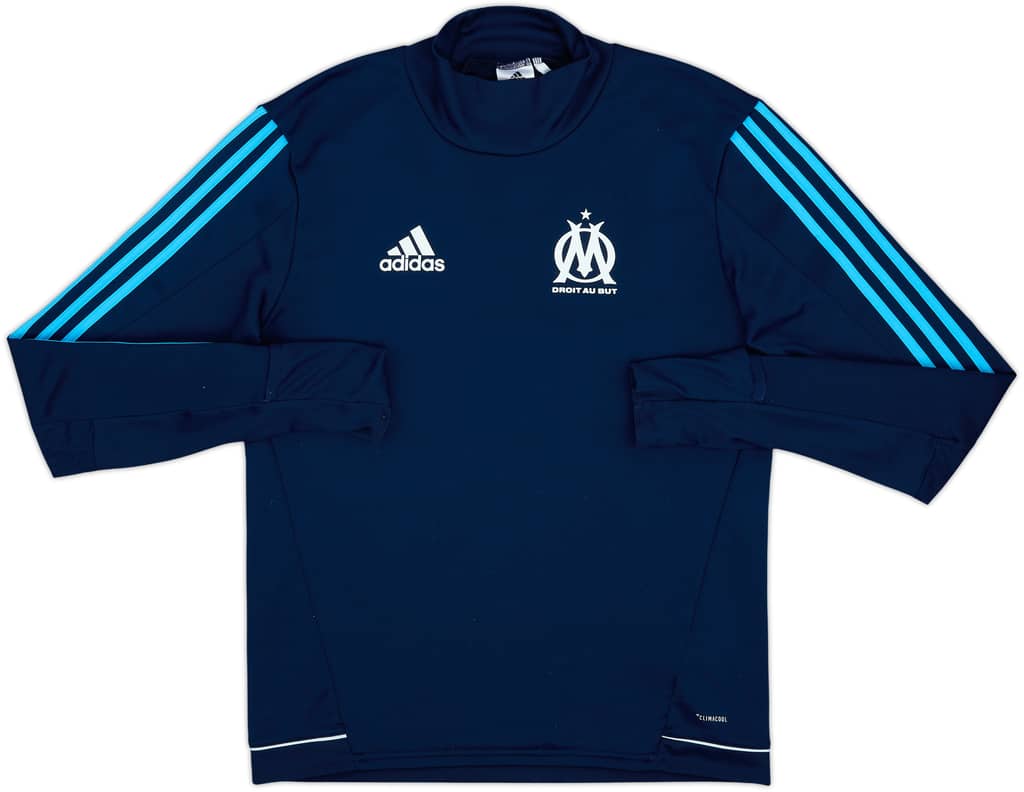 2017-18 Olympique Marseille adidas Sweat Top - 8/10 - (S)